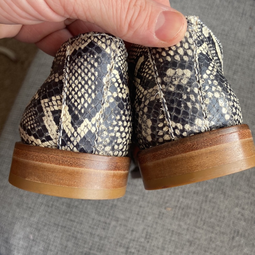 Minimarket cut out leather snakeskin print Oxford size 6.5 or 37. - Picture 10 of 10